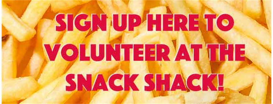 Snack Shack Volunteers Needed!